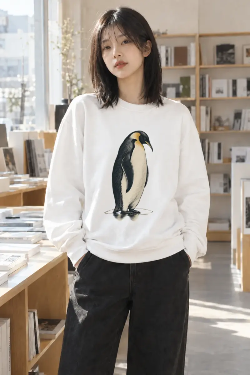 "Antarctic Poise" Heavy Blend Unisex Crewneck Sweatshirt | Gildan 18000