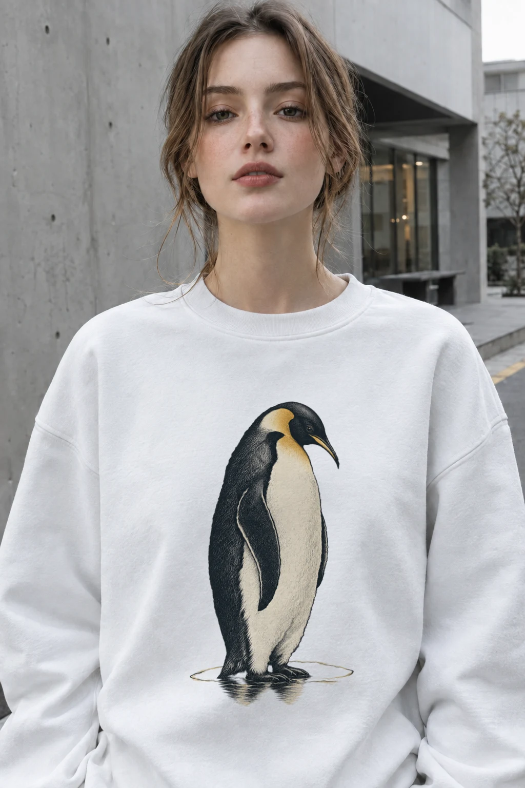 "Antarctic Poise" Heavy Blend Unisex Crewneck Sweatshirt | Gildan 18000