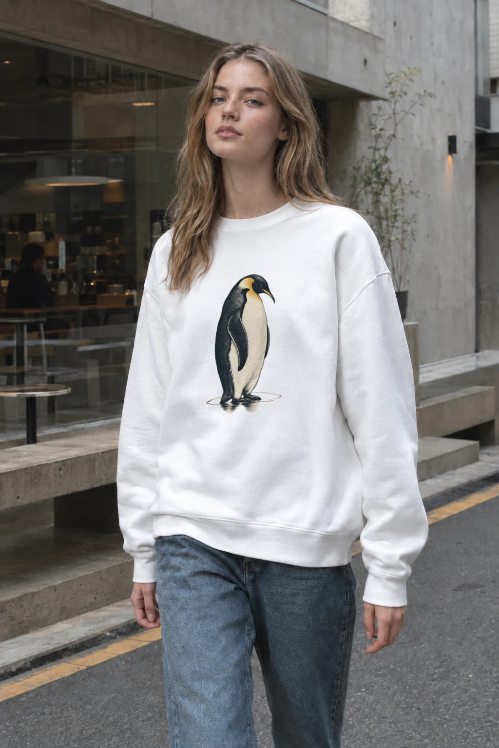 "Antarctic Poise" Heavy Blend Unisex Crewneck Sweatshirt | Gildan 18000
