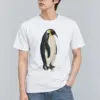 "Penguin Water Reflection" Heavyweight Unisex Crewneck T-shirt | Gildan 5000