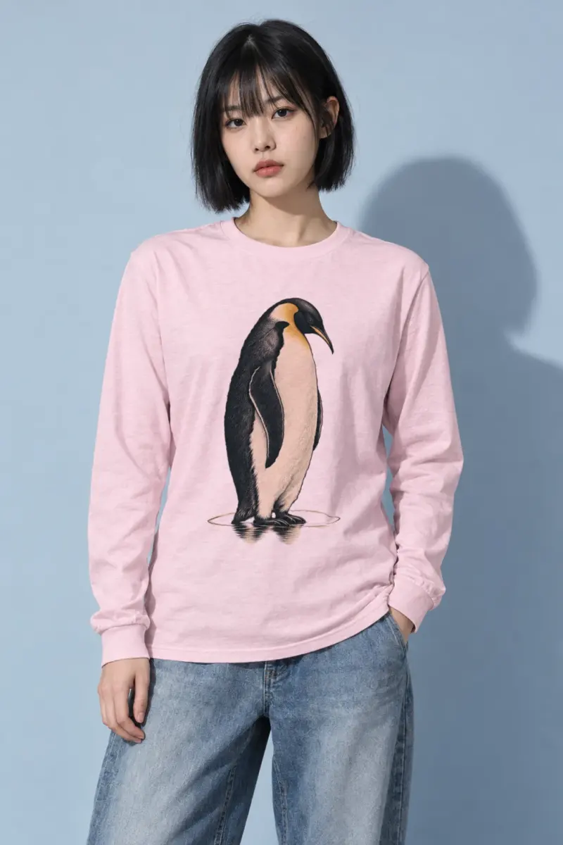 "Antarctic Poise" Unisex Longsleeve T-shirt | Gildan 2400
