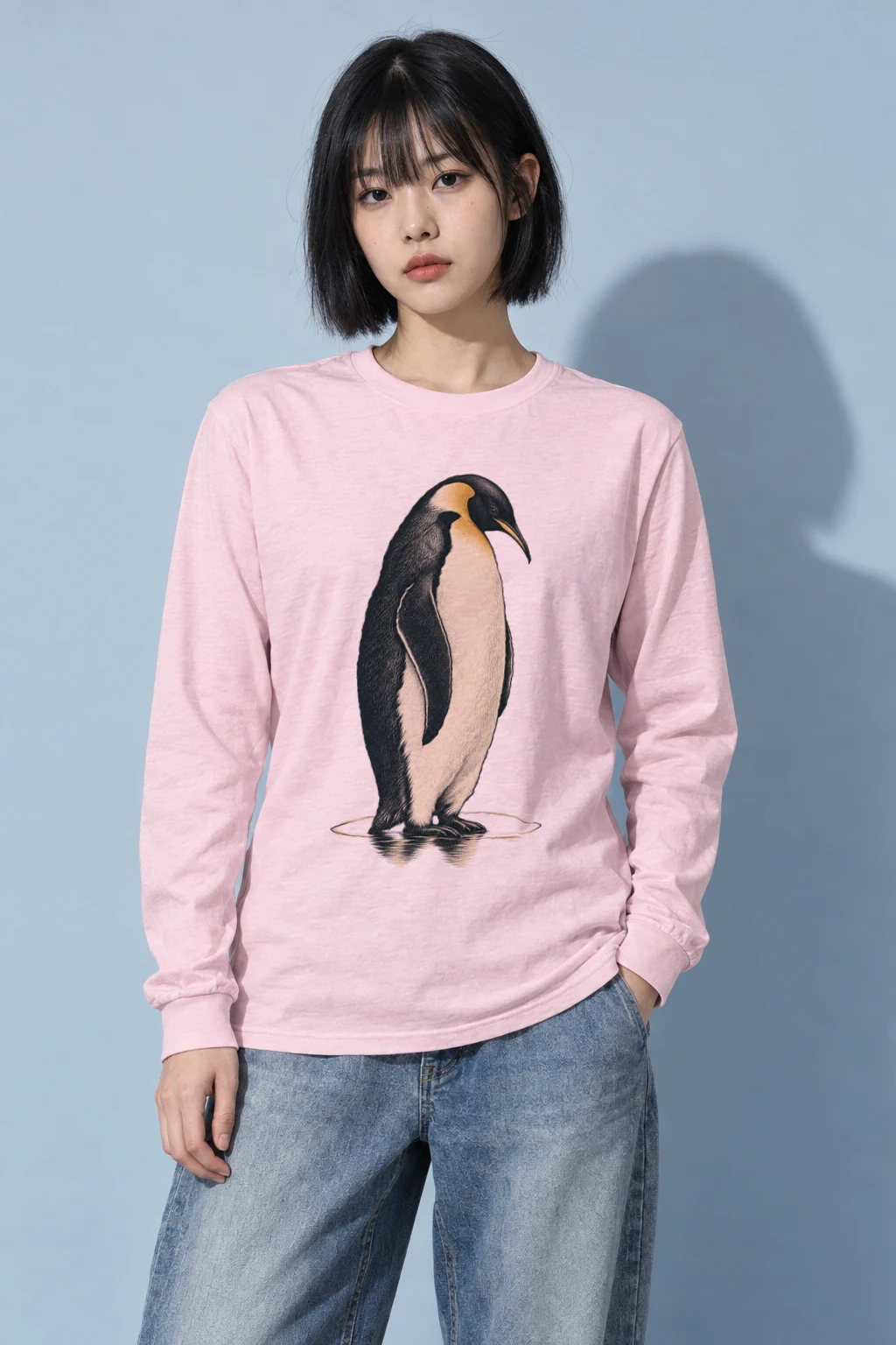 "Antarctic Poise" Unisex Longsleeve T-shirt | Gildan 2400
