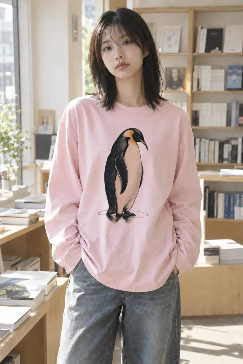 "Antarctic Poise" Unisex Longsleeve T-shirt | Gildan 2400