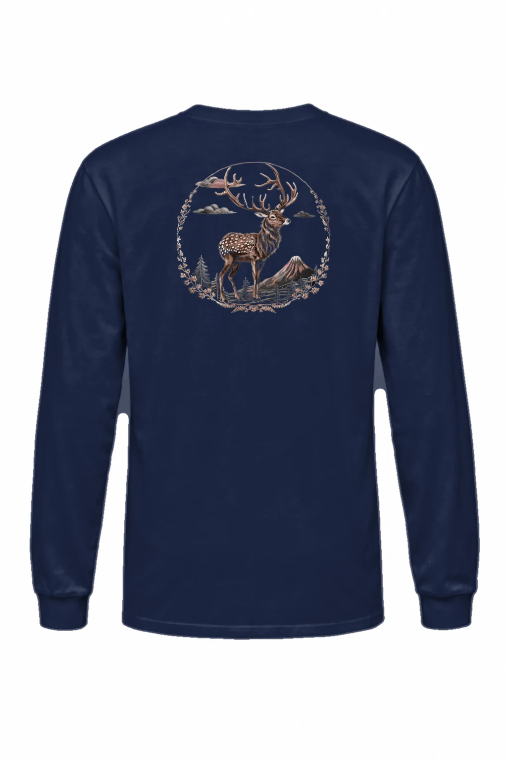 "Antlered Mountain Deer" Unisex Longsleeve T-shirt | Gildan 2400