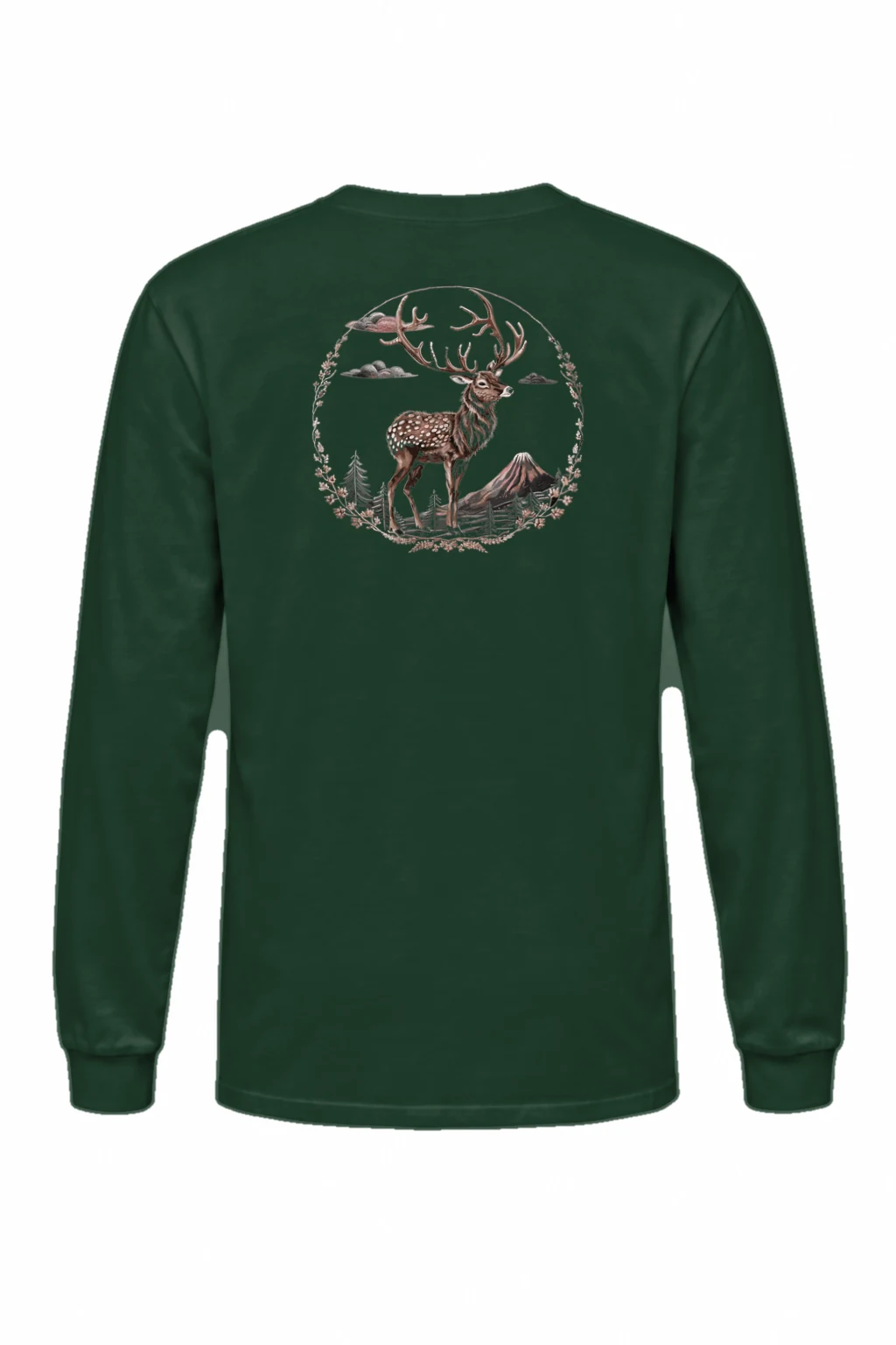 "Antlered Mountain Deer" Unisex Longsleeve T-shirt | Gildan 2400