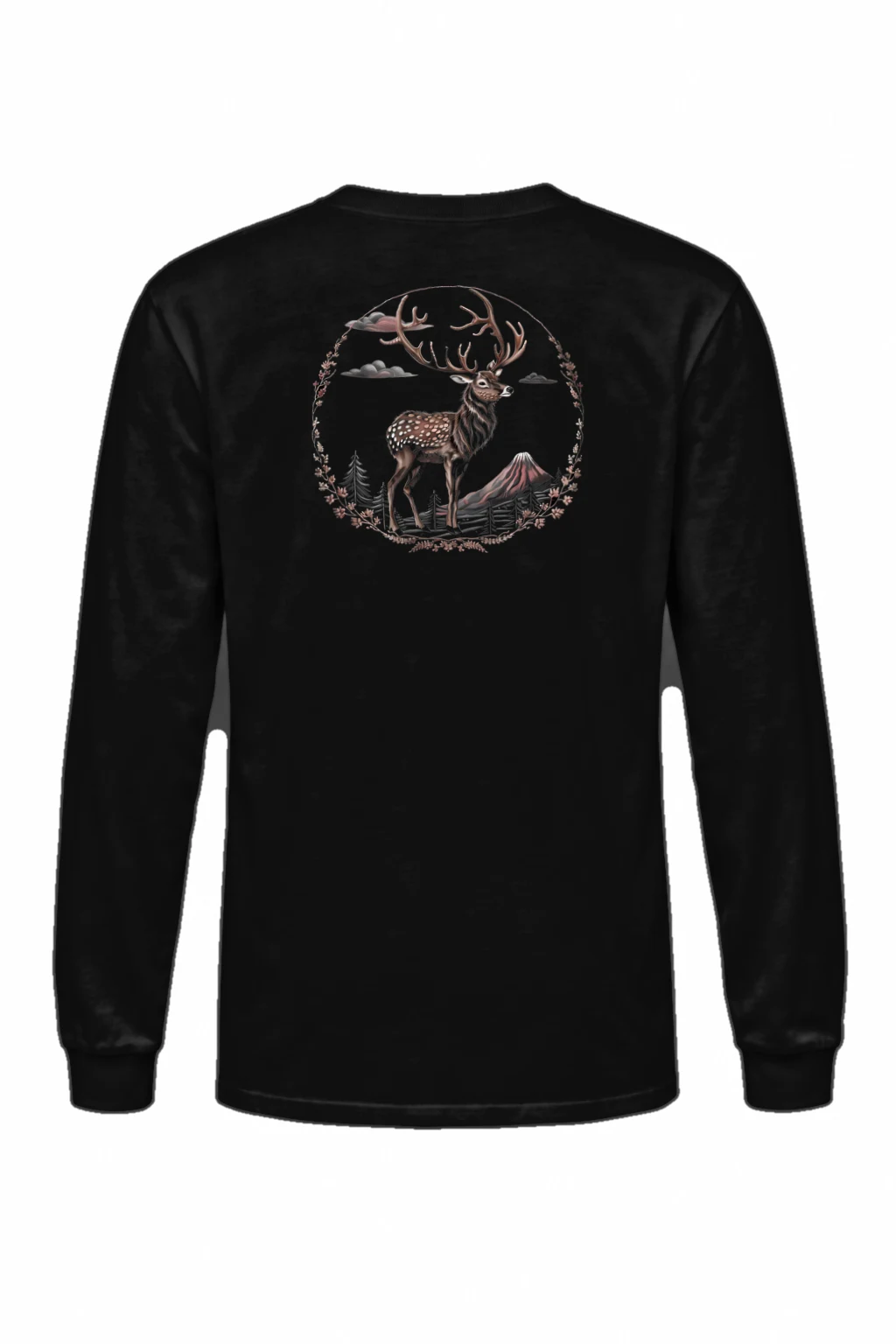 "Antlered Mountain Deer" Unisex Longsleeve T-shirt | Gildan 2400