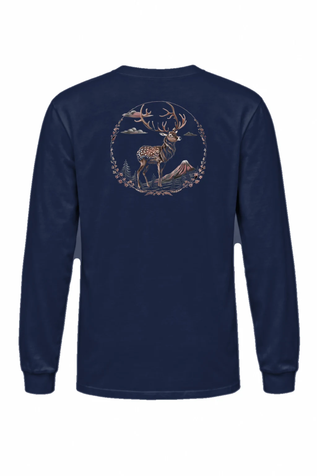 "Antlered Mountain Deer" Unisex Longsleeve T-shirt | Gildan 2400