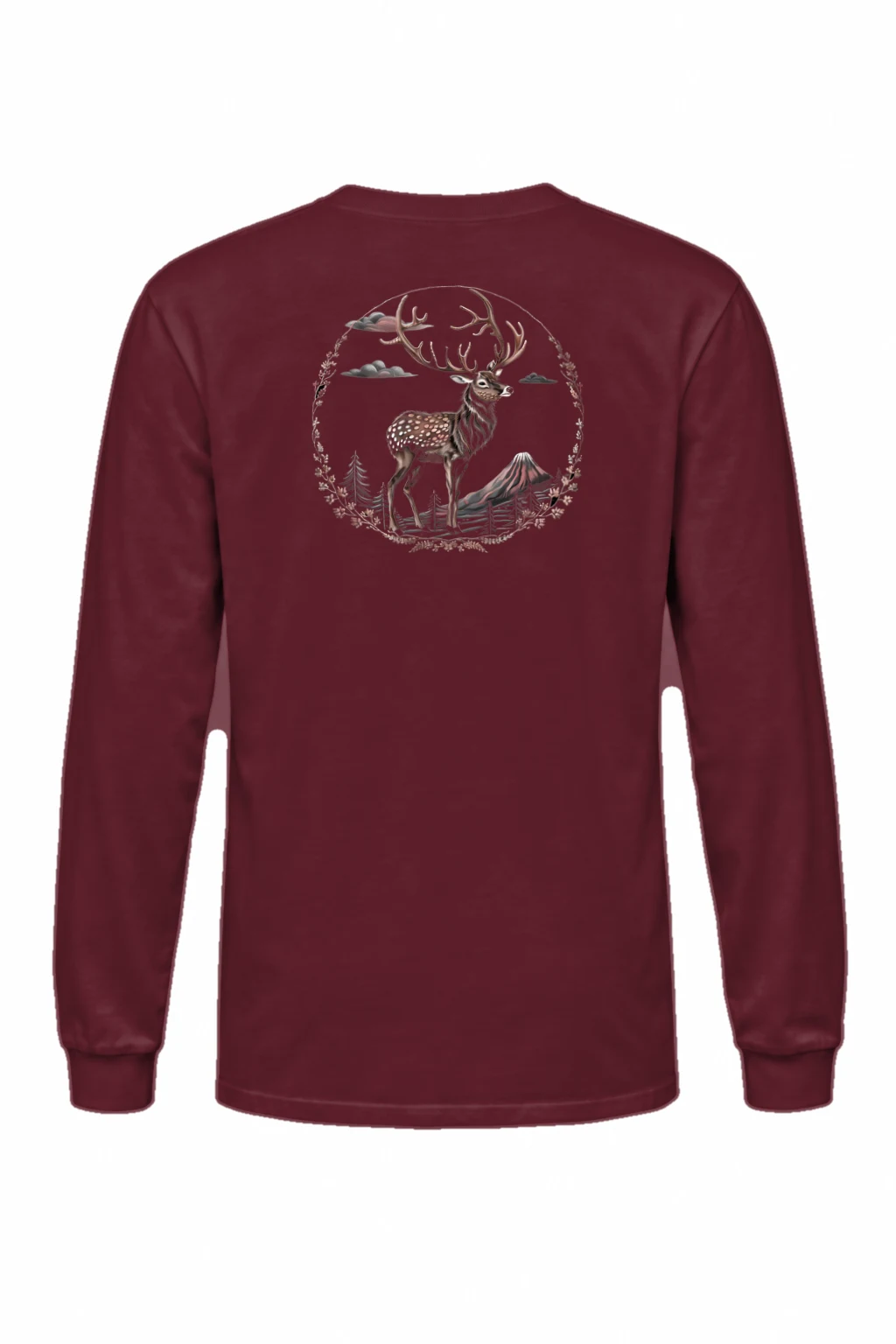 "Antlered Mountain Deer" Unisex Longsleeve T-shirt | Gildan 2400