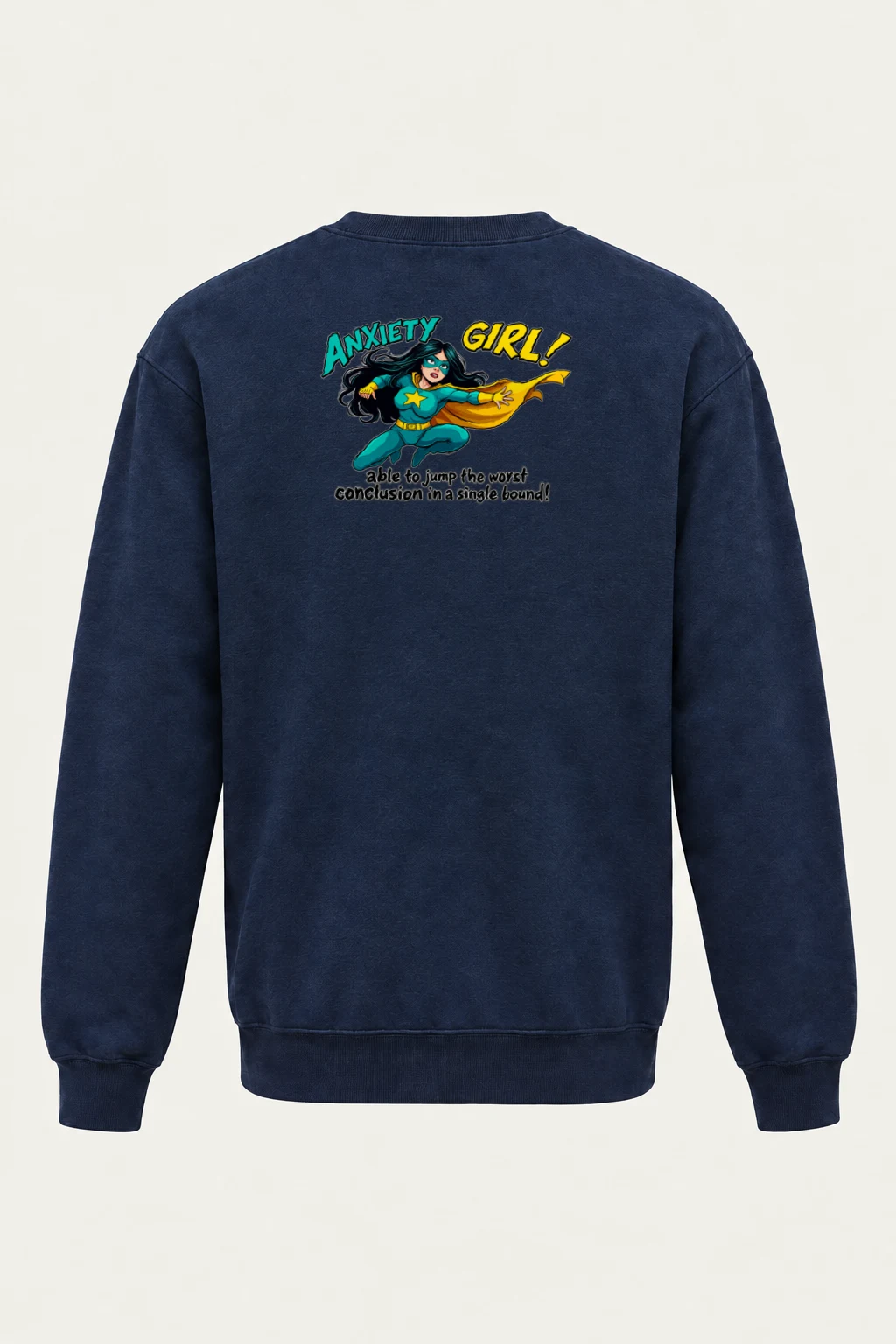 "Anxiety Girl" Heavy Blend Unisex Crewneck Sweatshirt | Gildan 18000
