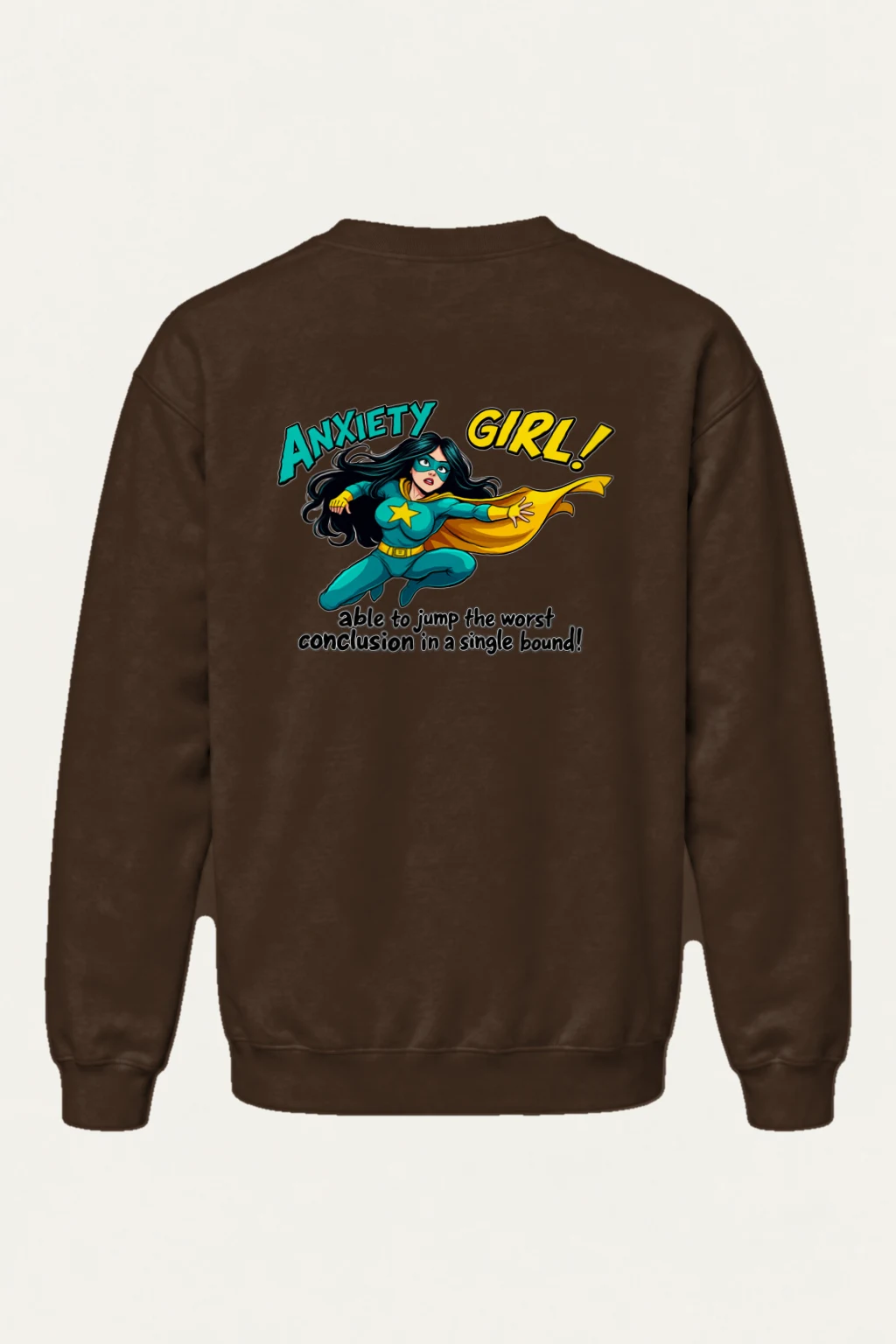"Anxiety Girl" Heavy Blend Unisex Crewneck Sweatshirt | Gildan 18000