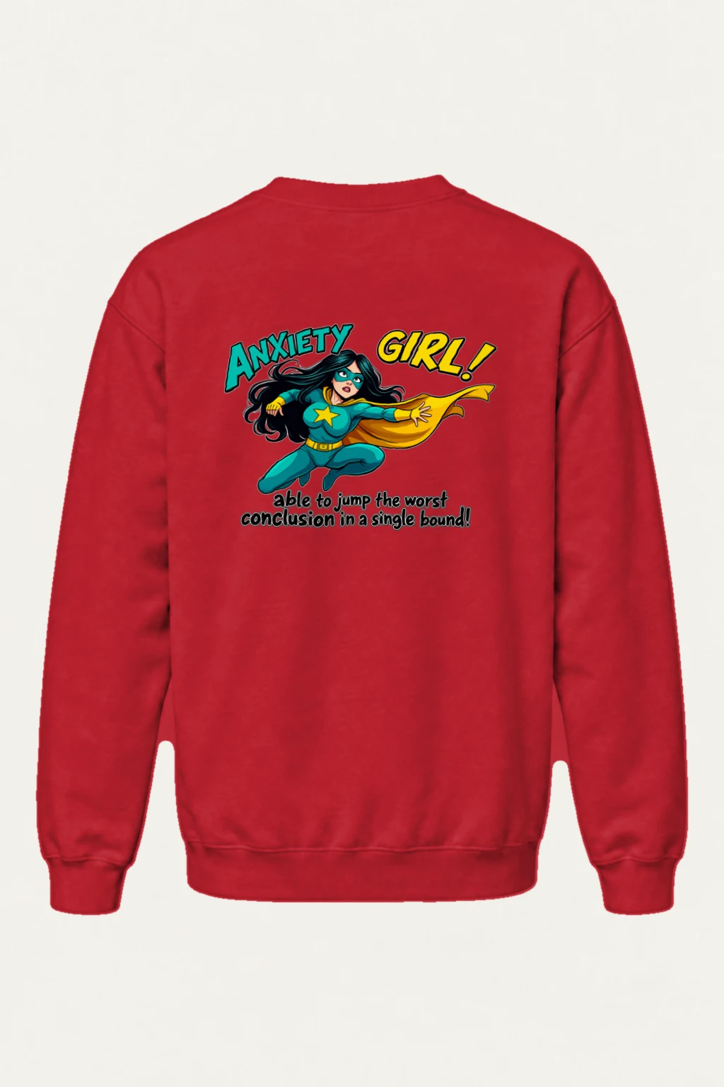 "Anxiety Girl" Heavy Blend Unisex Crewneck Sweatshirt | Gildan 18000