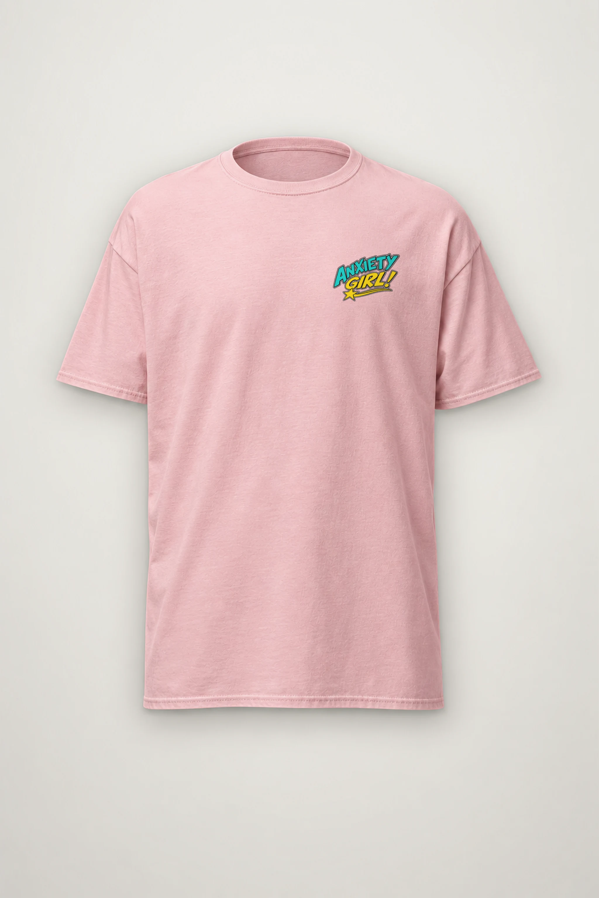 "Anxiety Girl" Heavyweight Unisex Crewneck T-shirt