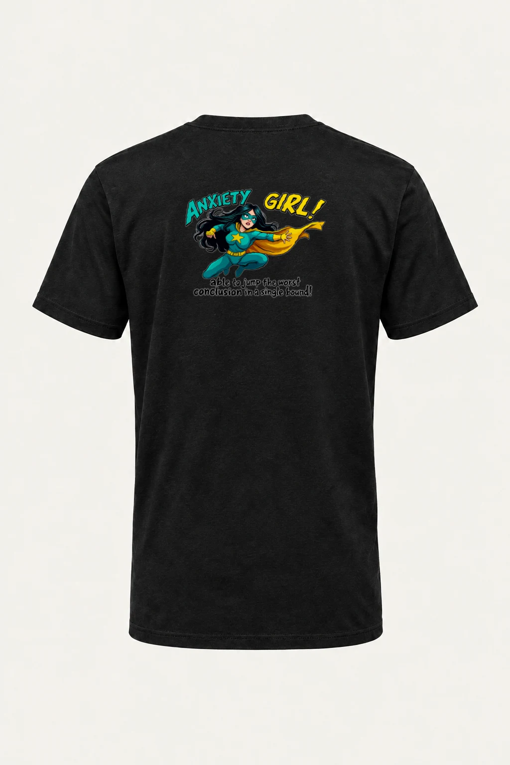 "Anxiety Girl" Heavyweight Unisex Crewneck T-shirt | Gildan 5000