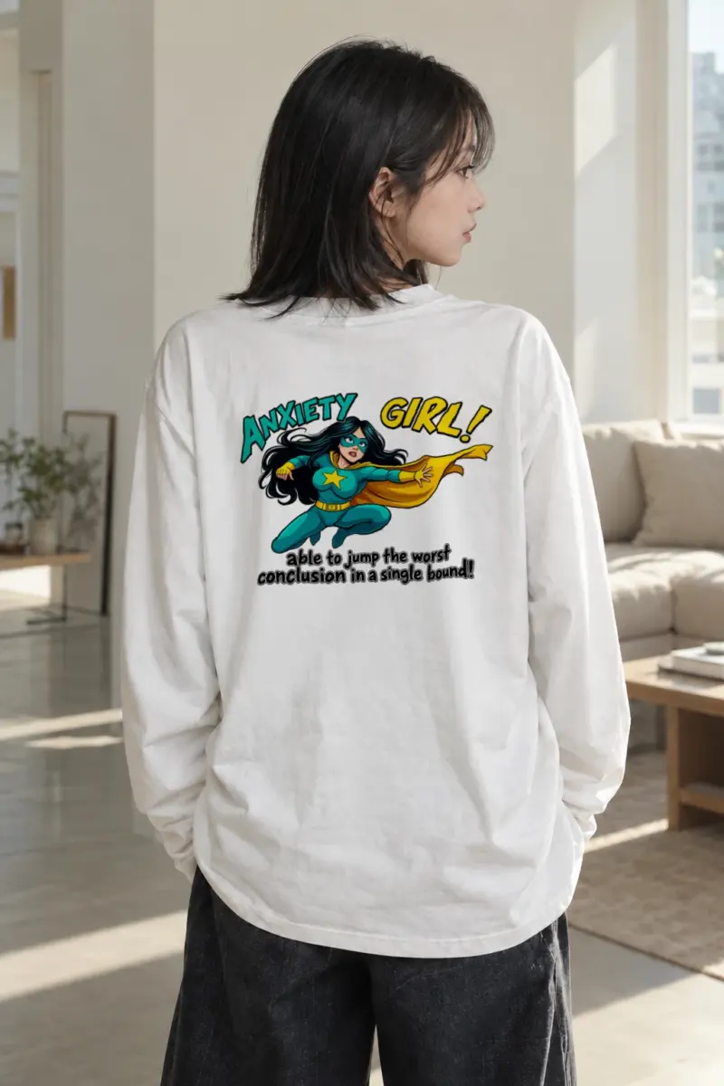 "Anxiety Girl" Unisex Longsleeve T-shirt | Gildan 2400