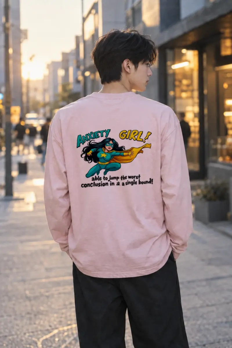 "Anxiety Girl" Unisex Longsleeve T-shirt | Gildan 2400