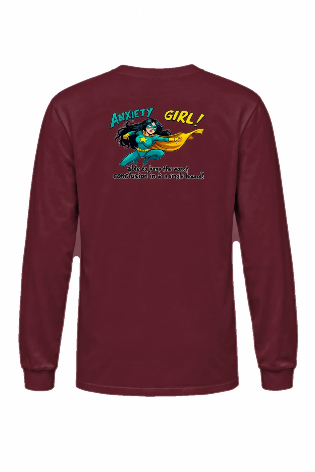 "Anxiety Girl" Unisex Longsleeve T-shirt | Gildan 2400