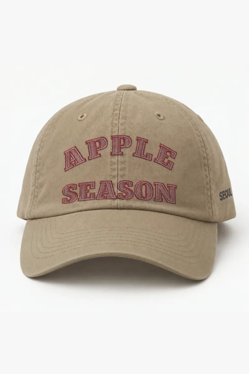 "Apple Season" Classic Dad Hat · Embroidered — khaki/cap-front