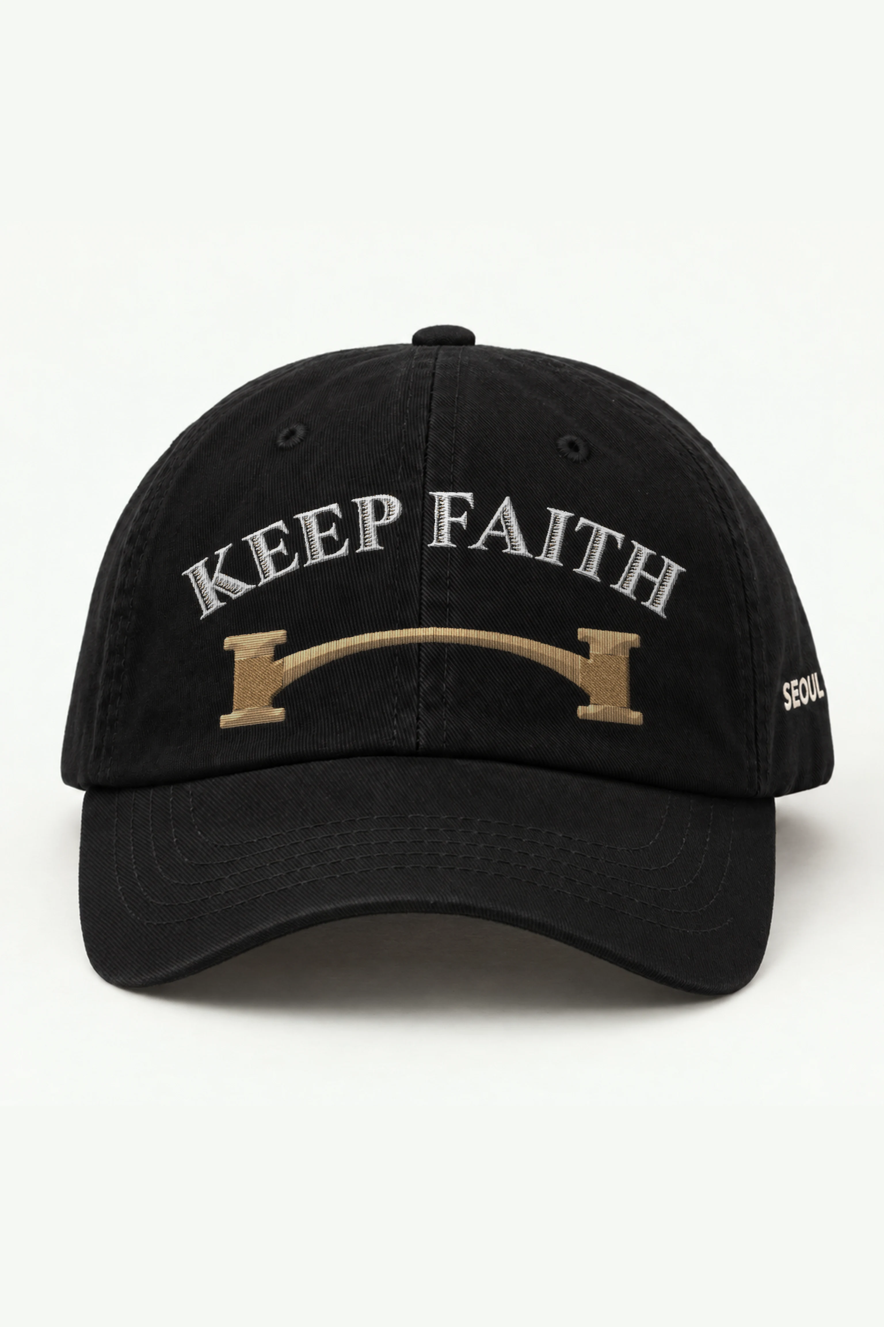 "Arched Pillars" Classic Dad Hat · Embroidered — black/cap-front