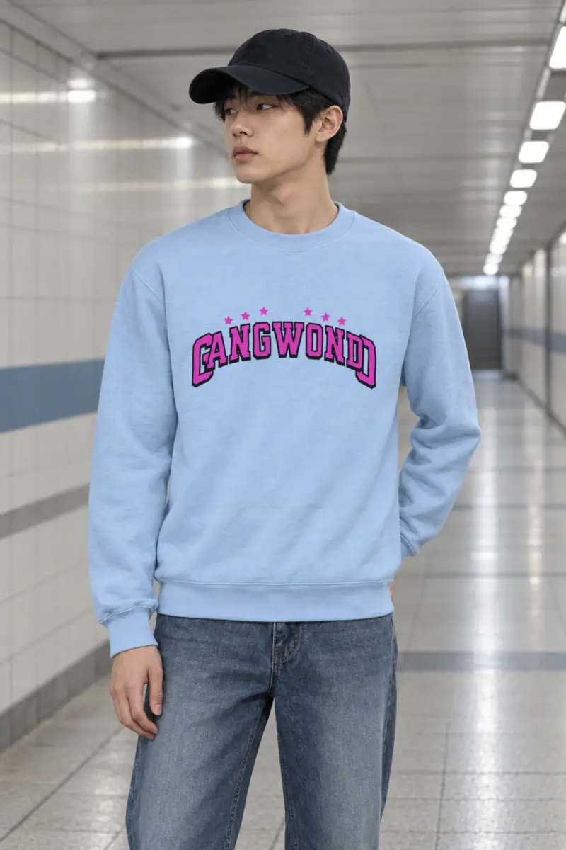 "Arched Seven Star Lettering" Heavy Blend Unisex Crewneck Sweatshirt