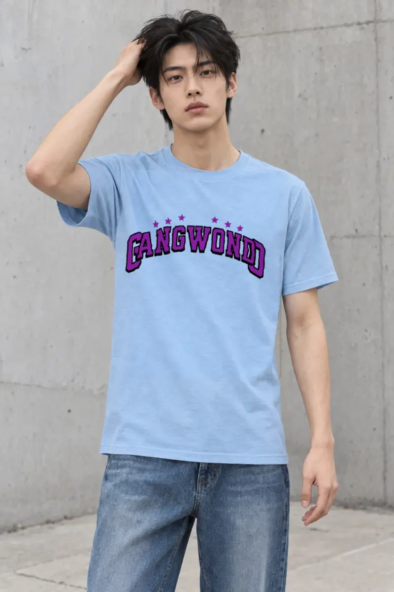 "Arched Seven Star Lettering" Heavyweight Unisex Crewneck T-shirt