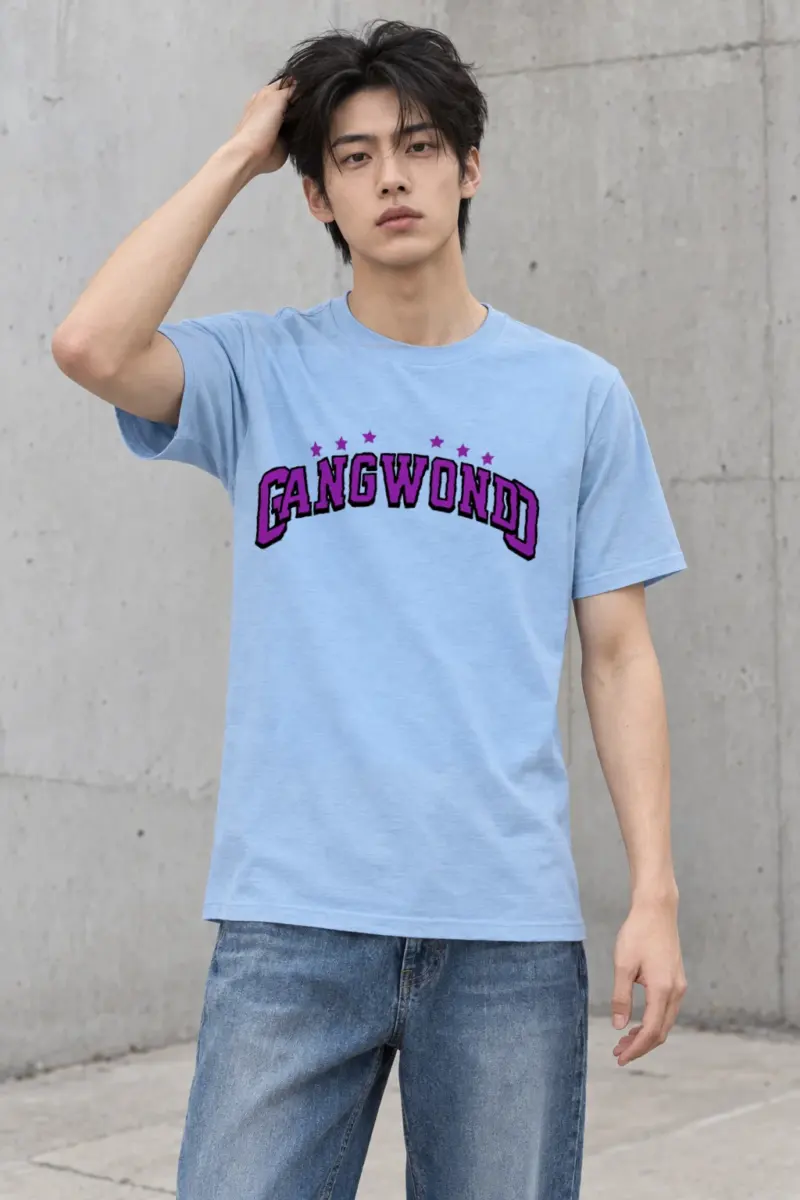 "Arched Seven Star Lettering" Heavyweight Unisex Crewneck T-shirt