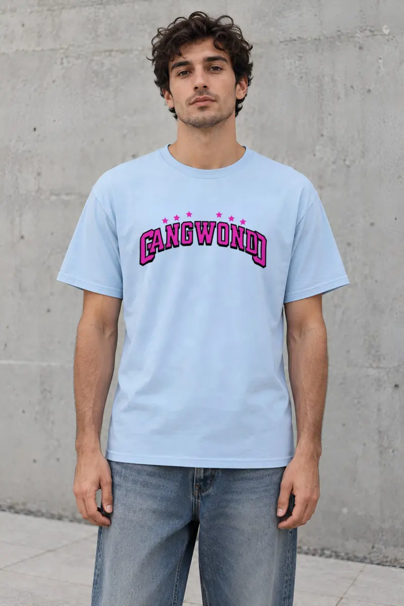 "Arched Seven Star Lettering" Heavyweight Unisex Crewneck T-shirt