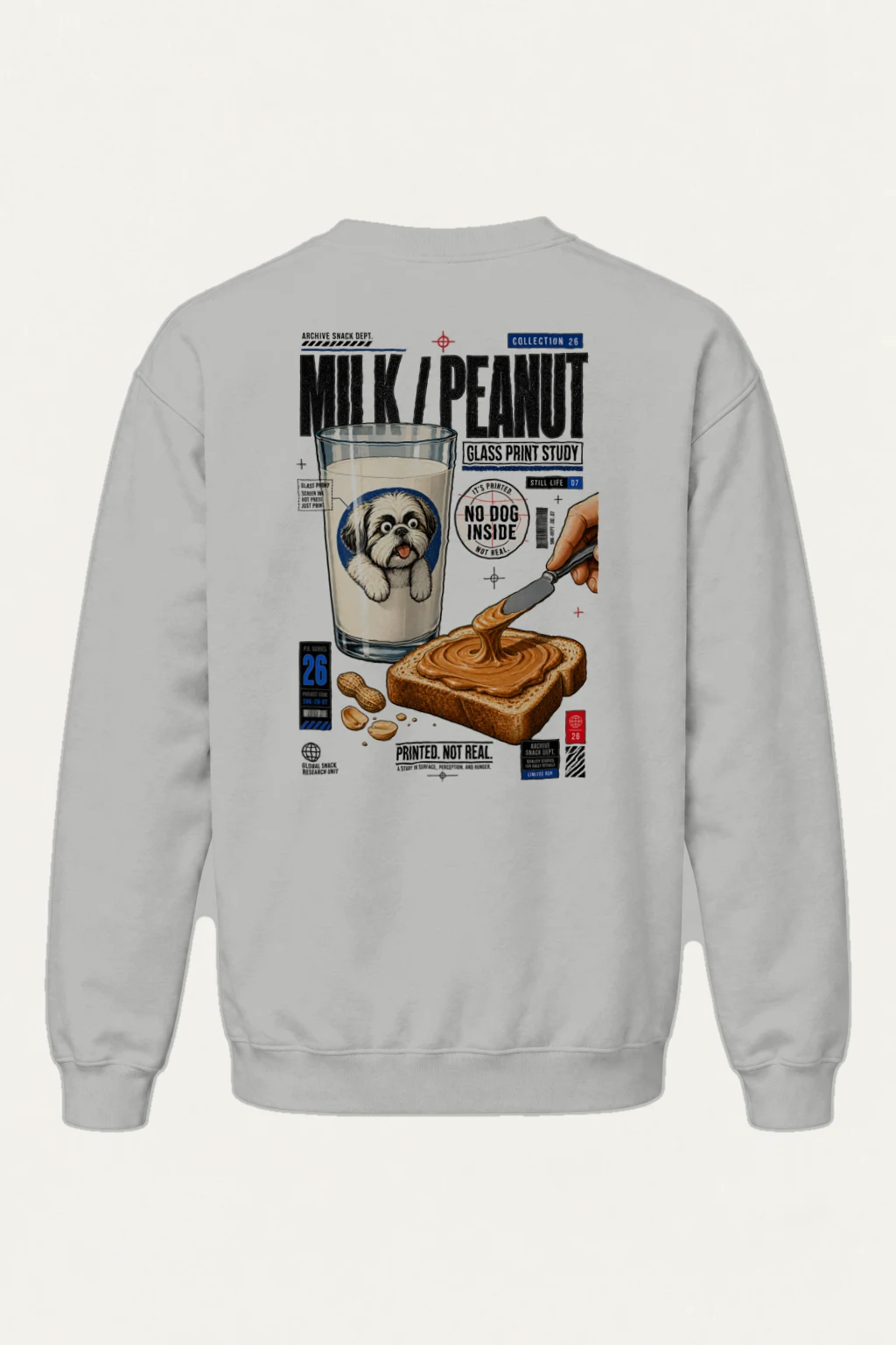 "Archive Snack Study" Heavy Blend Unisex Crewneck Sweatshirt | Gildan 18000