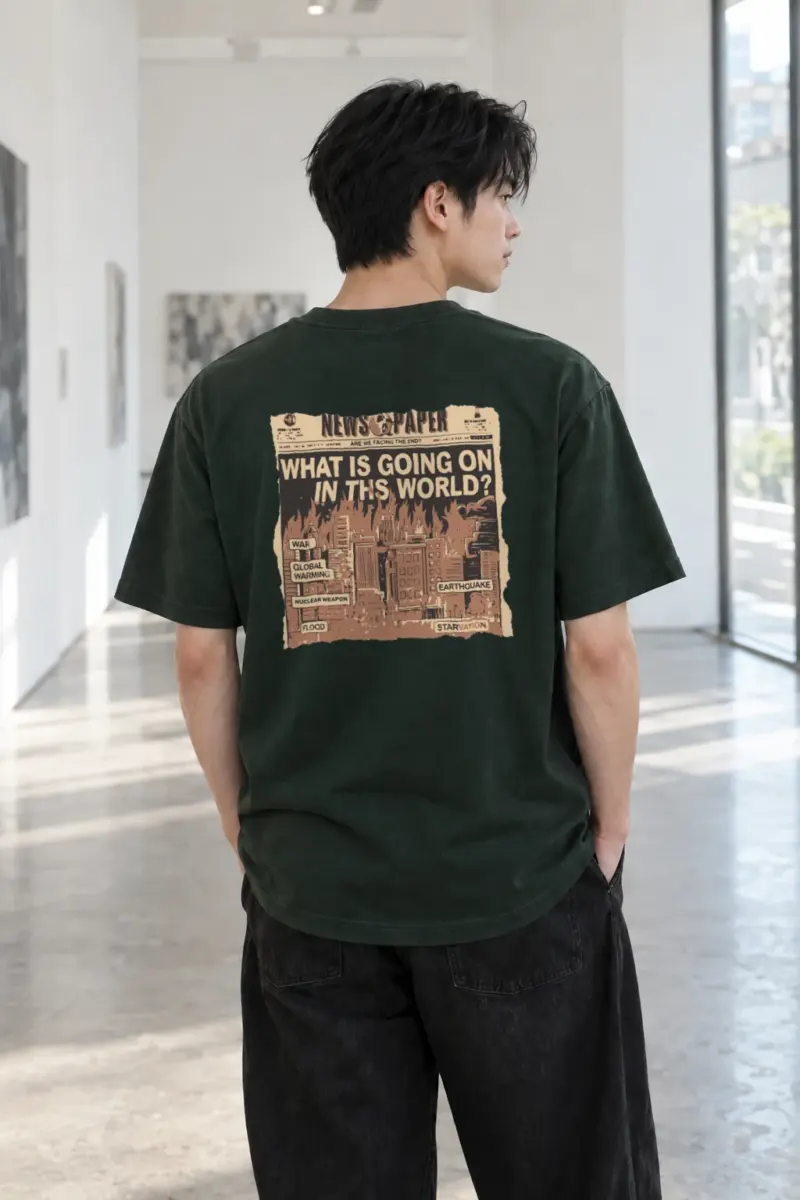 “Are We Facing The End?” Heavyweight Unisex Crewneck T-shirt | Gildan 5000
