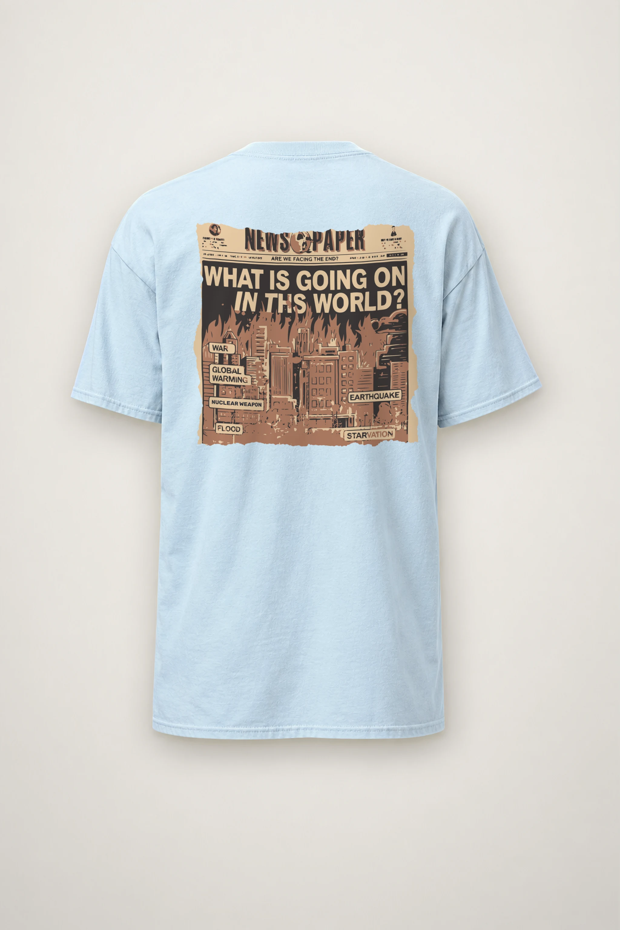 "Are We Facing The End?" Heavyweight Unisex Crewneck T-shirt