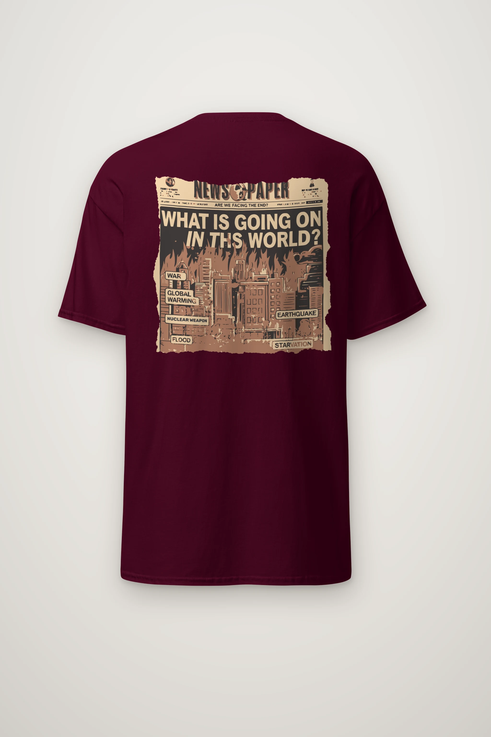 "Are We Facing The End?" Heavyweight Unisex Crewneck T-shirt