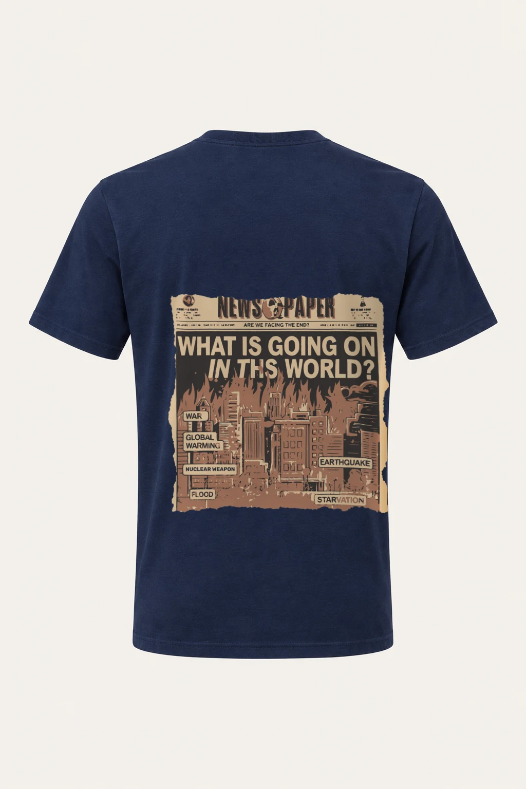 "Are We Facing The End?" Heavyweight Unisex Crewneck T-shirt | Gildan 5000