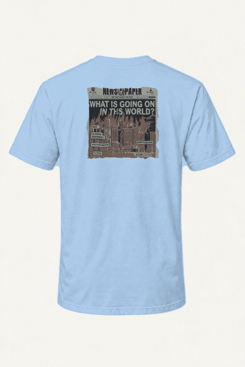 "Are We Facing The End?" Heavyweight Unisex Crewneck T-shirt | Gildan 5000
