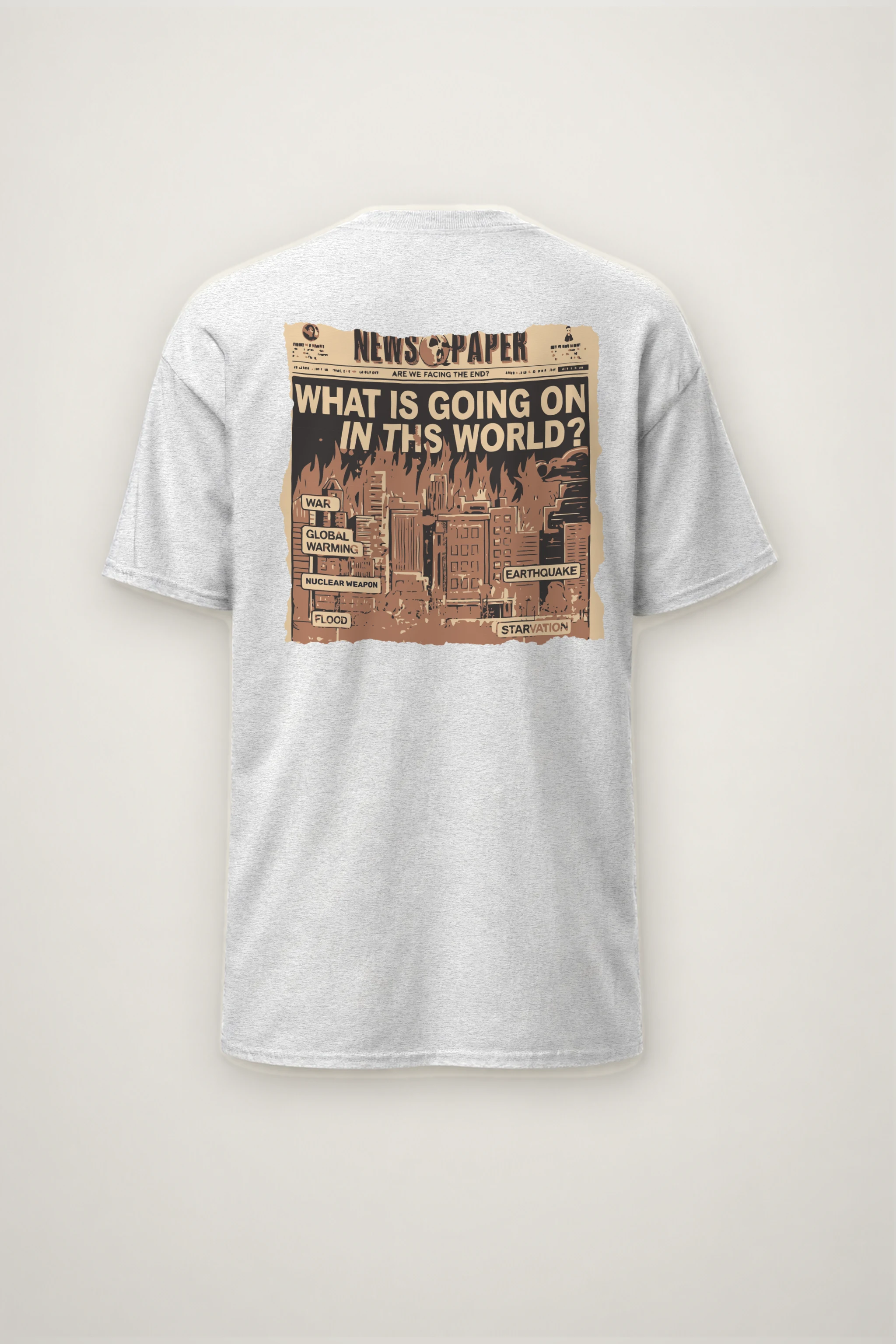 "Are We Facing The End?" Heavyweight Unisex Crewneck T-shirt