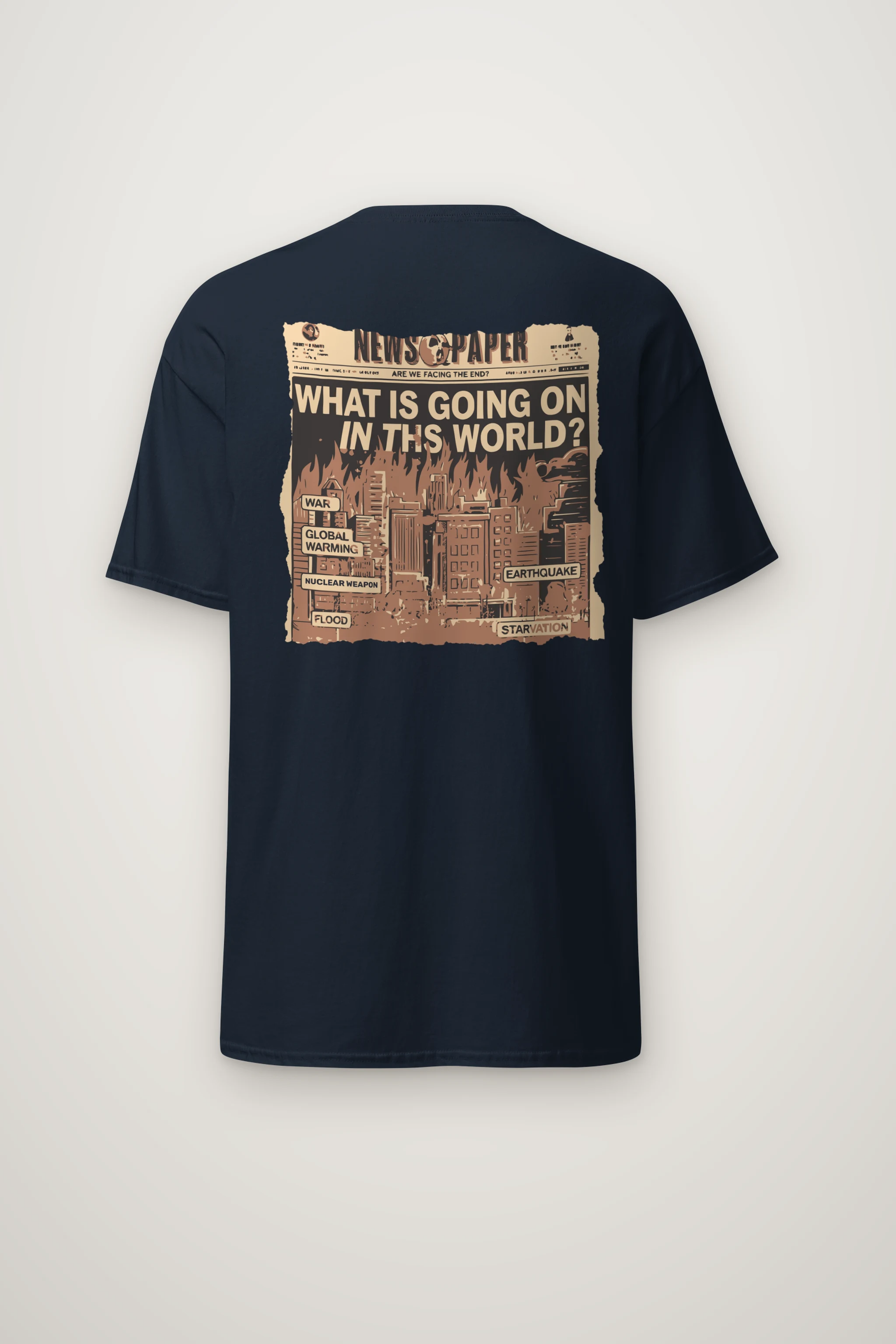 "Are We Facing The End?" Heavyweight Unisex Crewneck T-shirt