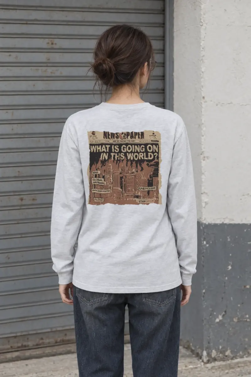"Are We Facing The End?" Unisex Longsleeve T-shirt | Gildan 2400