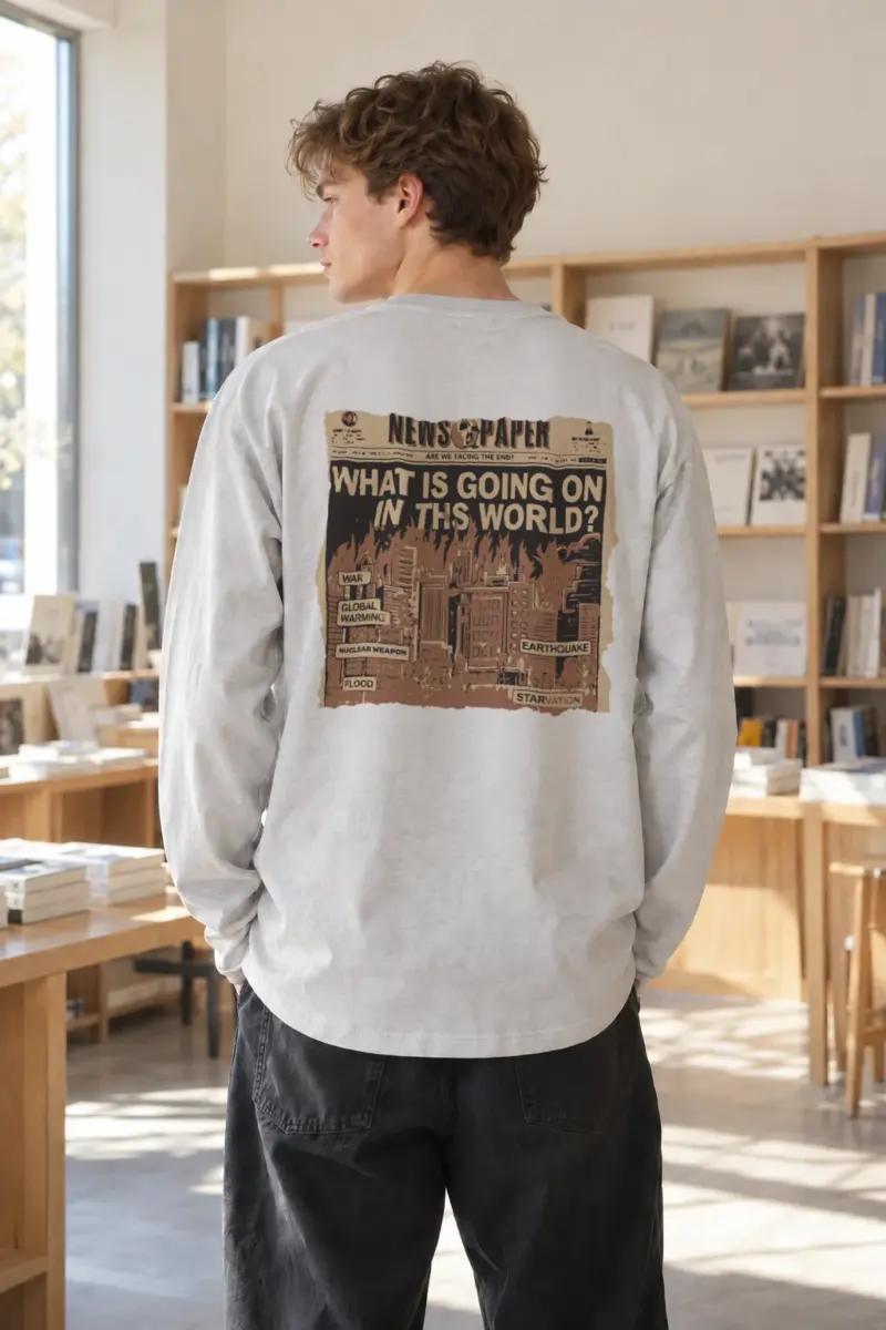 "Are We Facing The End?" Unisex Longsleeve T-shirt | Gildan 2400