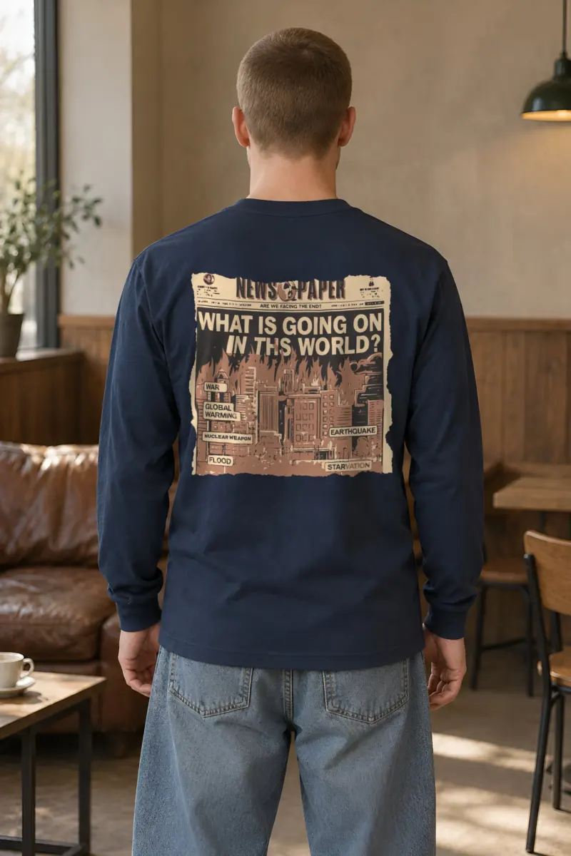 "Are We Facing The End?" Unisex Longsleeve T-shirt