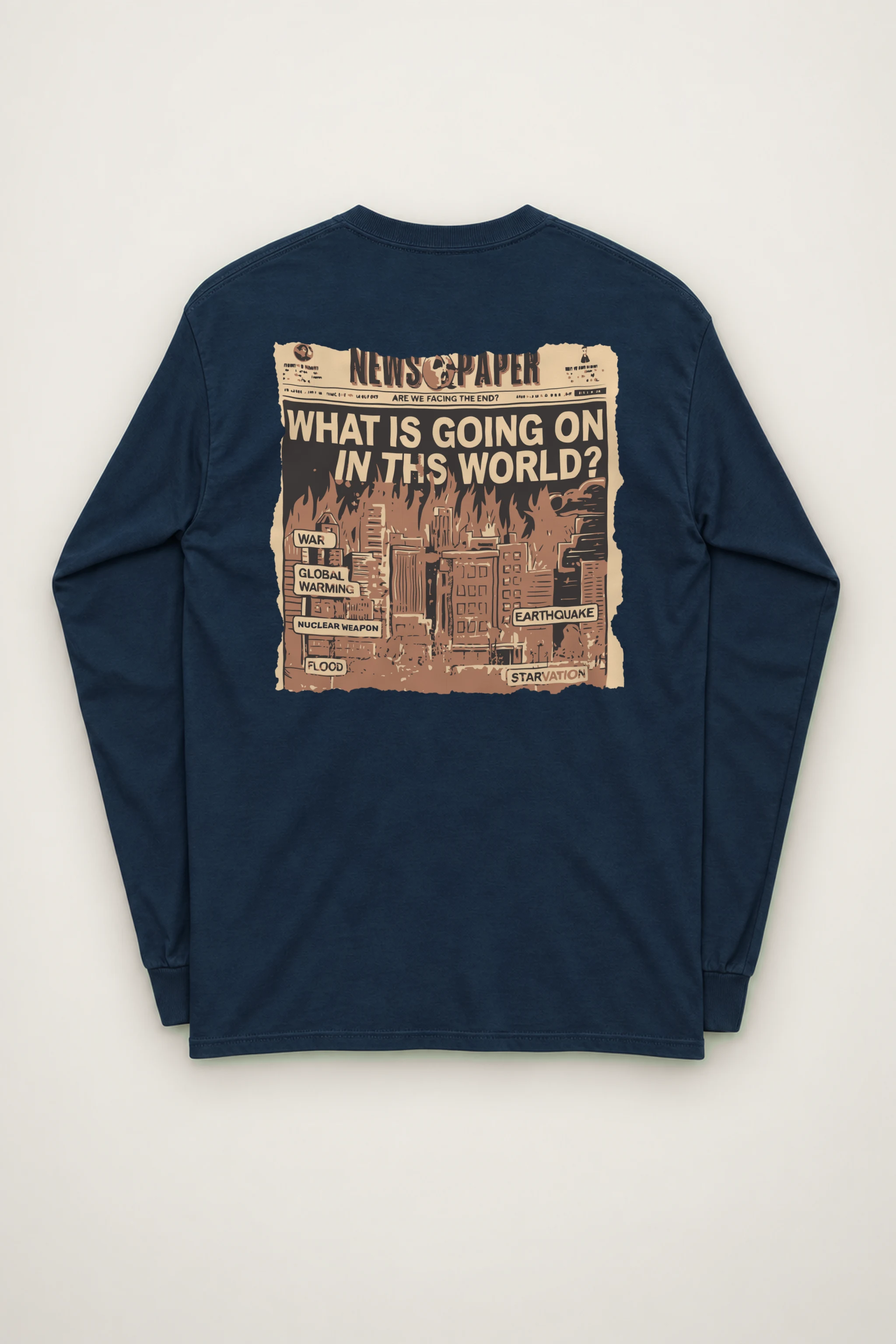 "Are We Facing The End?" Unisex Longsleeve T-shirt