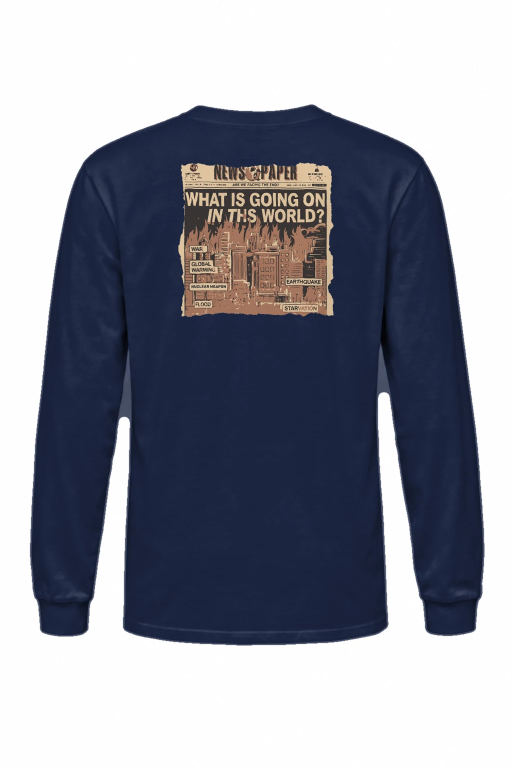 "Are We Facing The End?" Unisex Longsleeve T-shirt | Gildan 2400