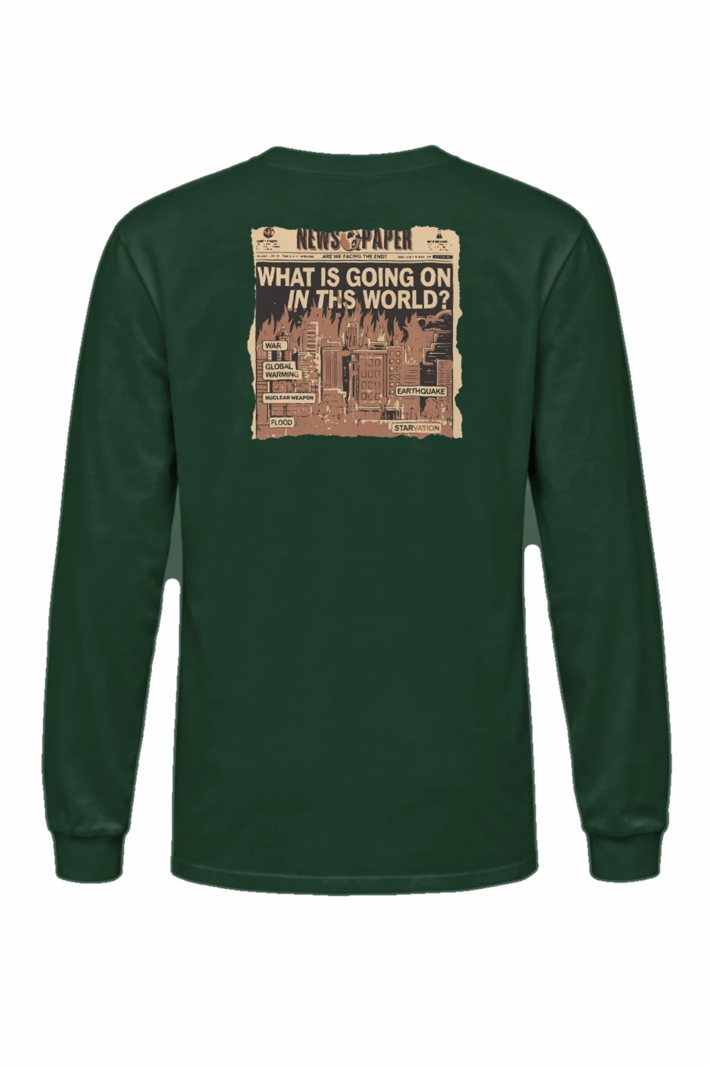 "Are We Facing The End?" Unisex Longsleeve T-shirt | Gildan 2400