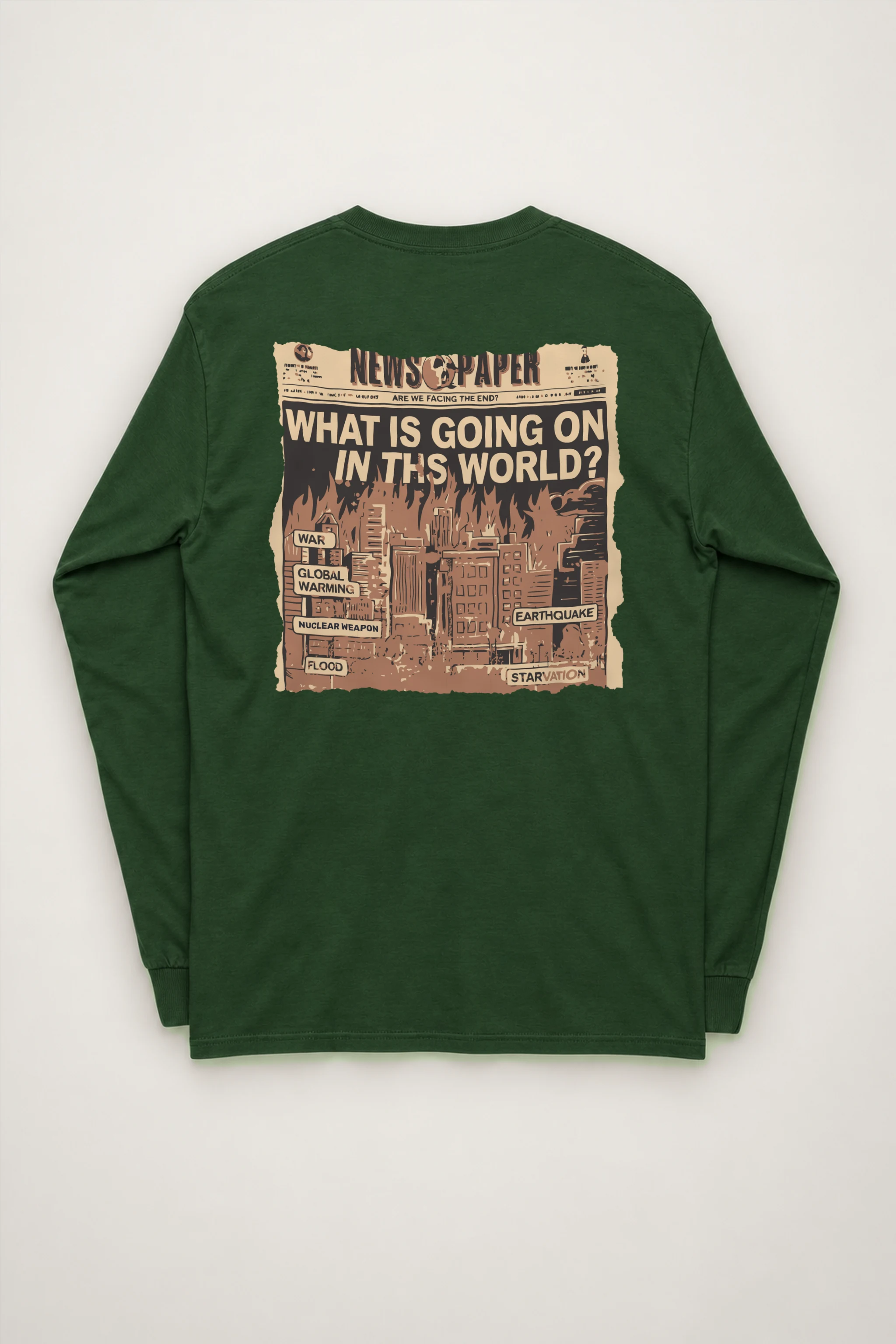 "Are We Facing The End?" Unisex Longsleeve T-shirt