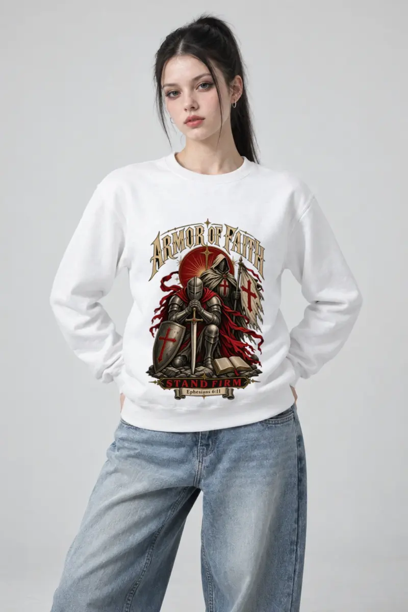 "Armor Of Faith" Heavy Blend Unisex Crewneck Sweatshirt