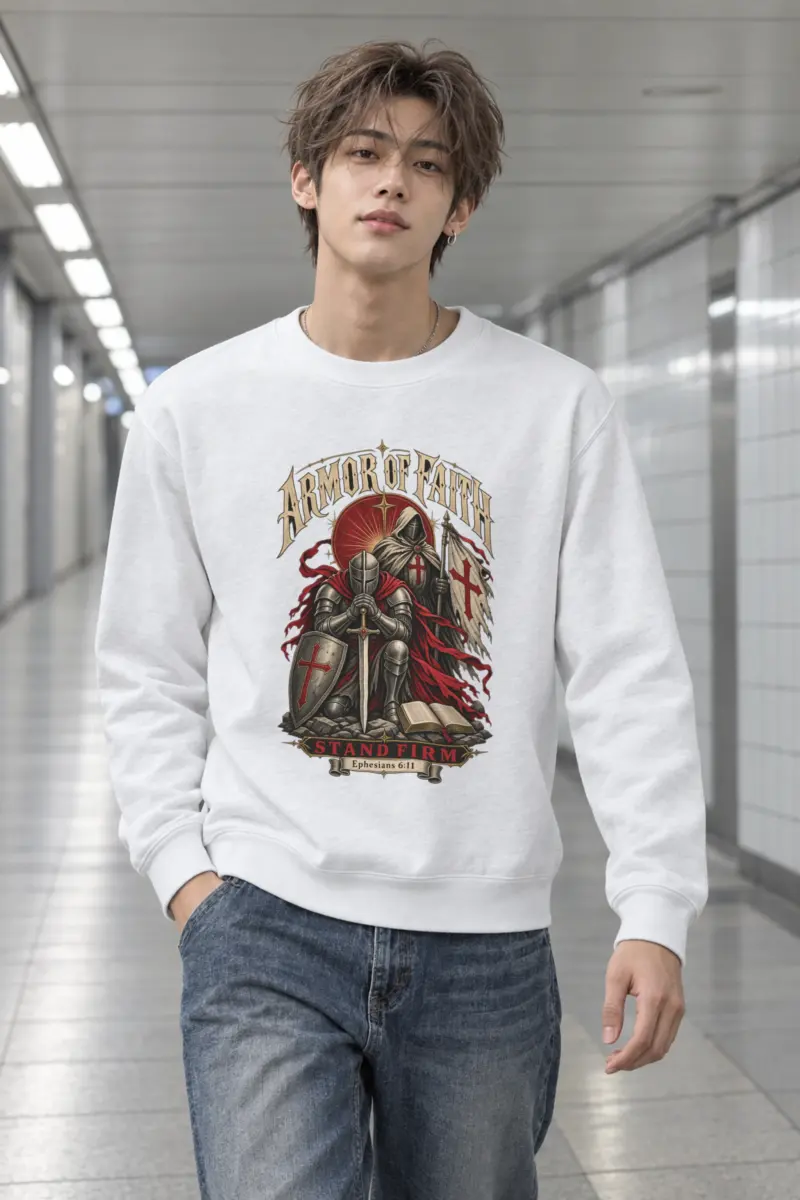 "Armor Of Faith" Heavy Blend Unisex Crewneck Sweatshirt
