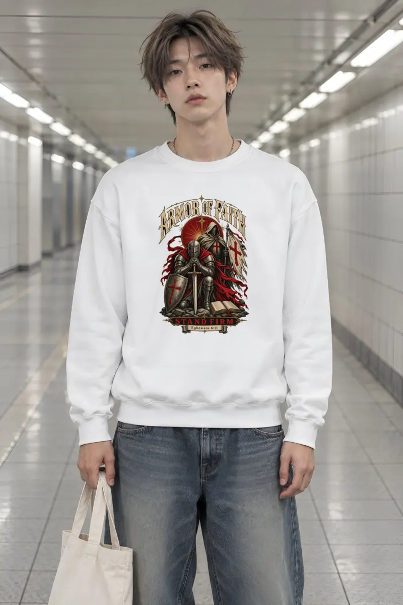 "Armor Of Faith" Heavy Blend Unisex Crewneck Sweatshirt
