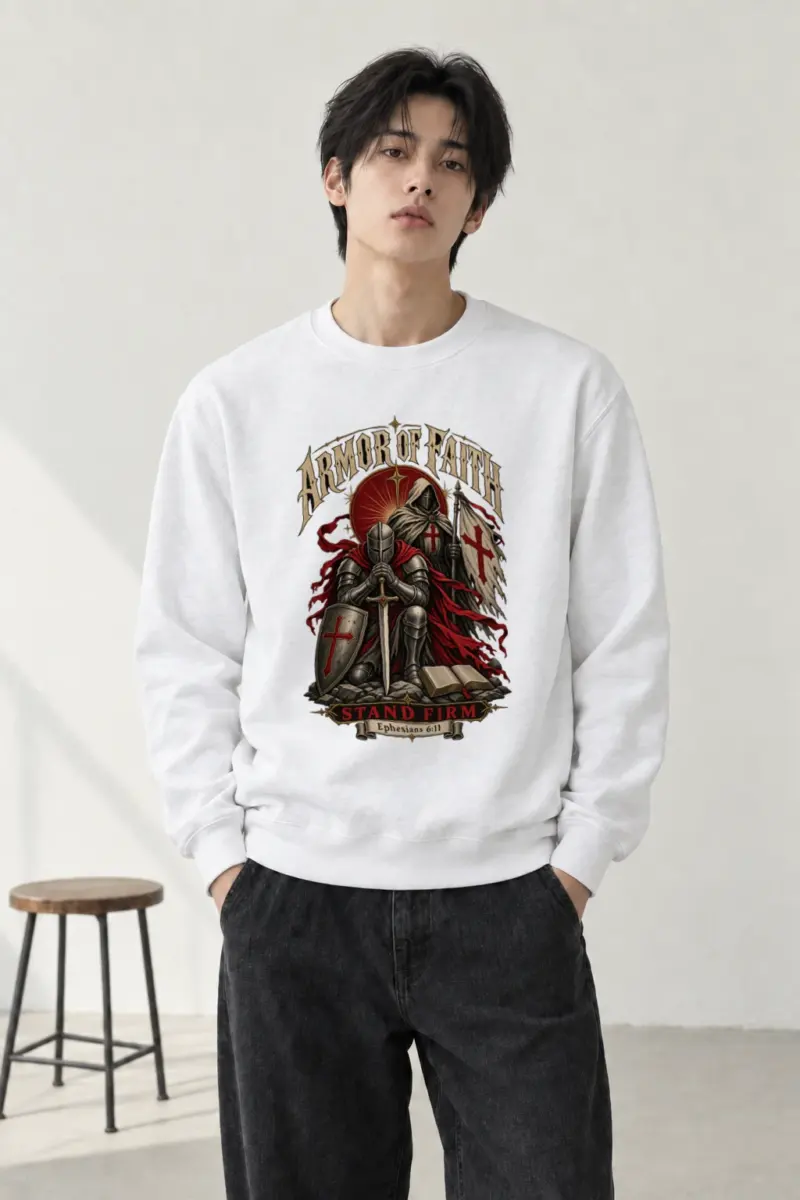 "Armor Of Faith" Heavy Blend Unisex Crewneck Sweatshirt