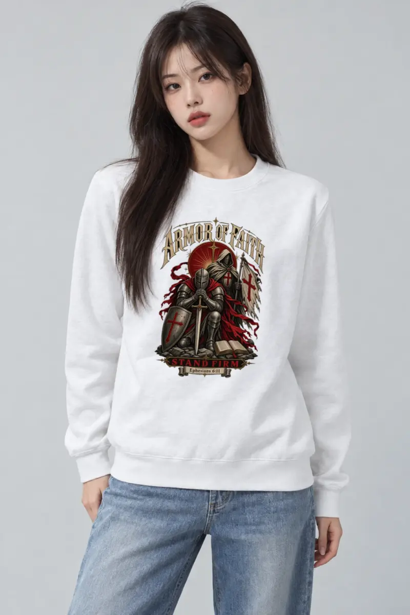 "Armor Of Faith" Heavy Blend Unisex Crewneck Sweatshirt