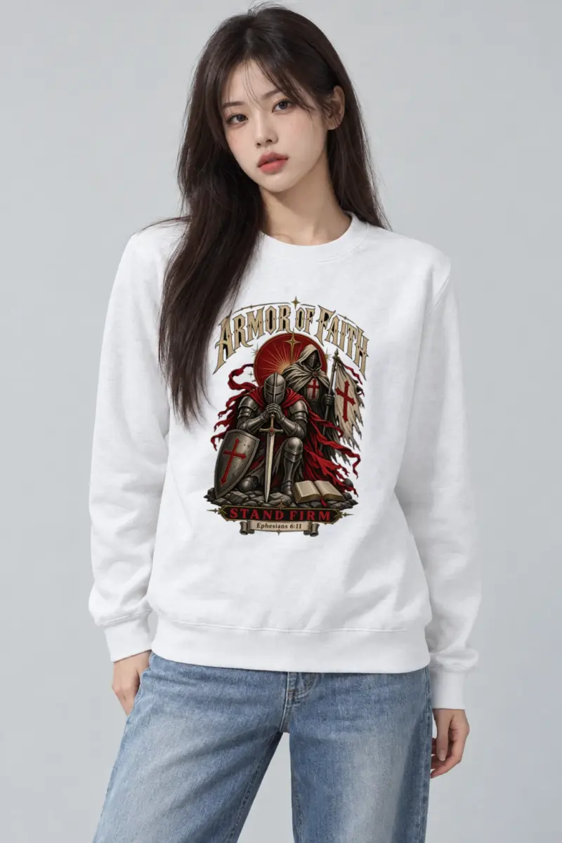 "Armor Of Faith" Heavy Blend Unisex Crewneck Sweatshirt