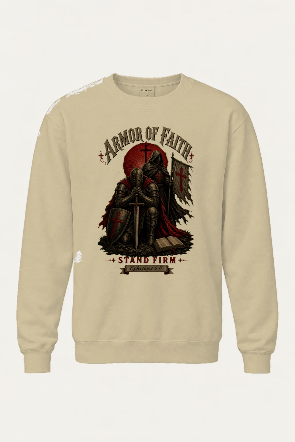 "Armor Of Faith" Heavy Blend Unisex Crewneck Sweatshirt | Gildan 18000