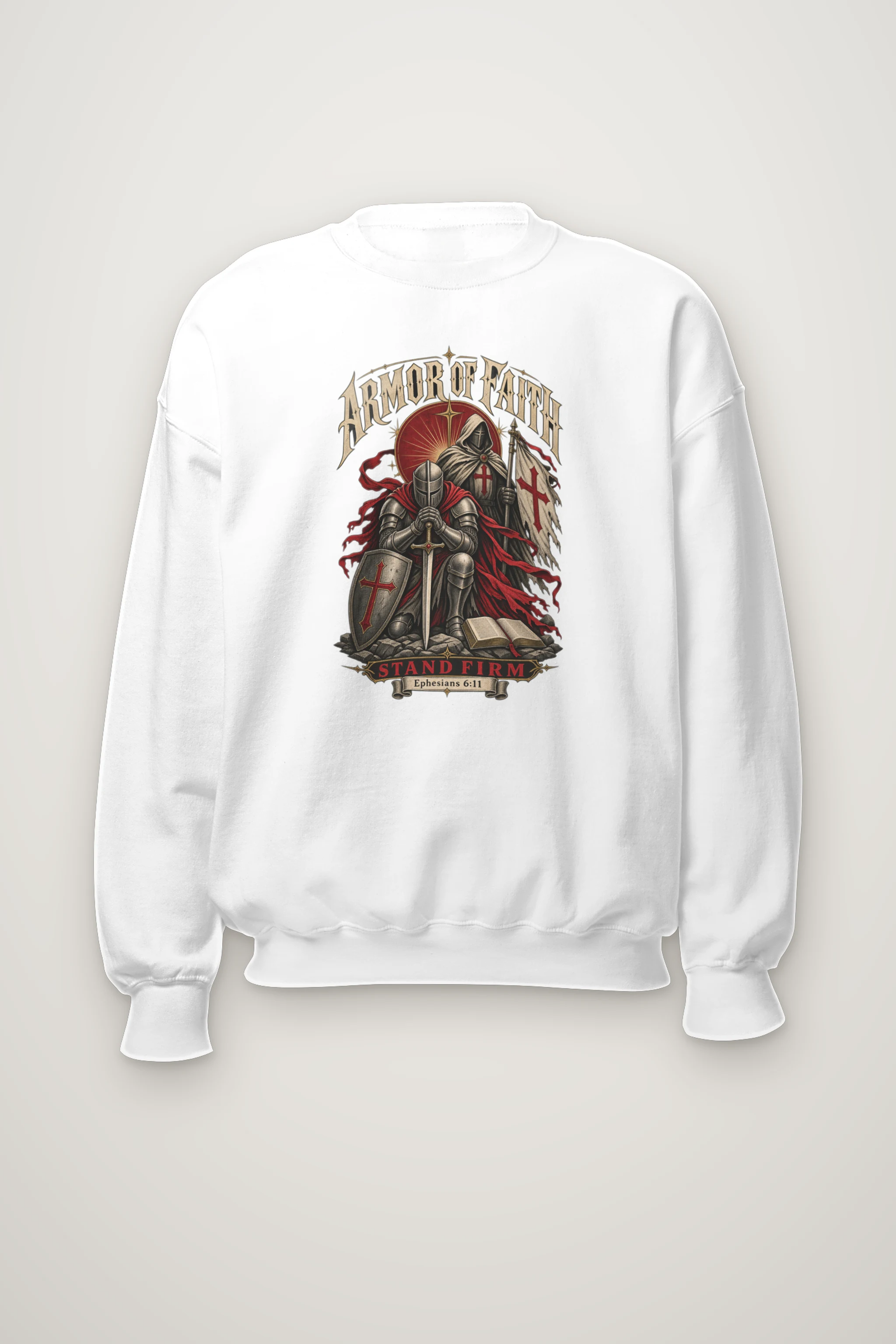 "Armor Of Faith" Heavy Blend Unisex Crewneck Sweatshirt