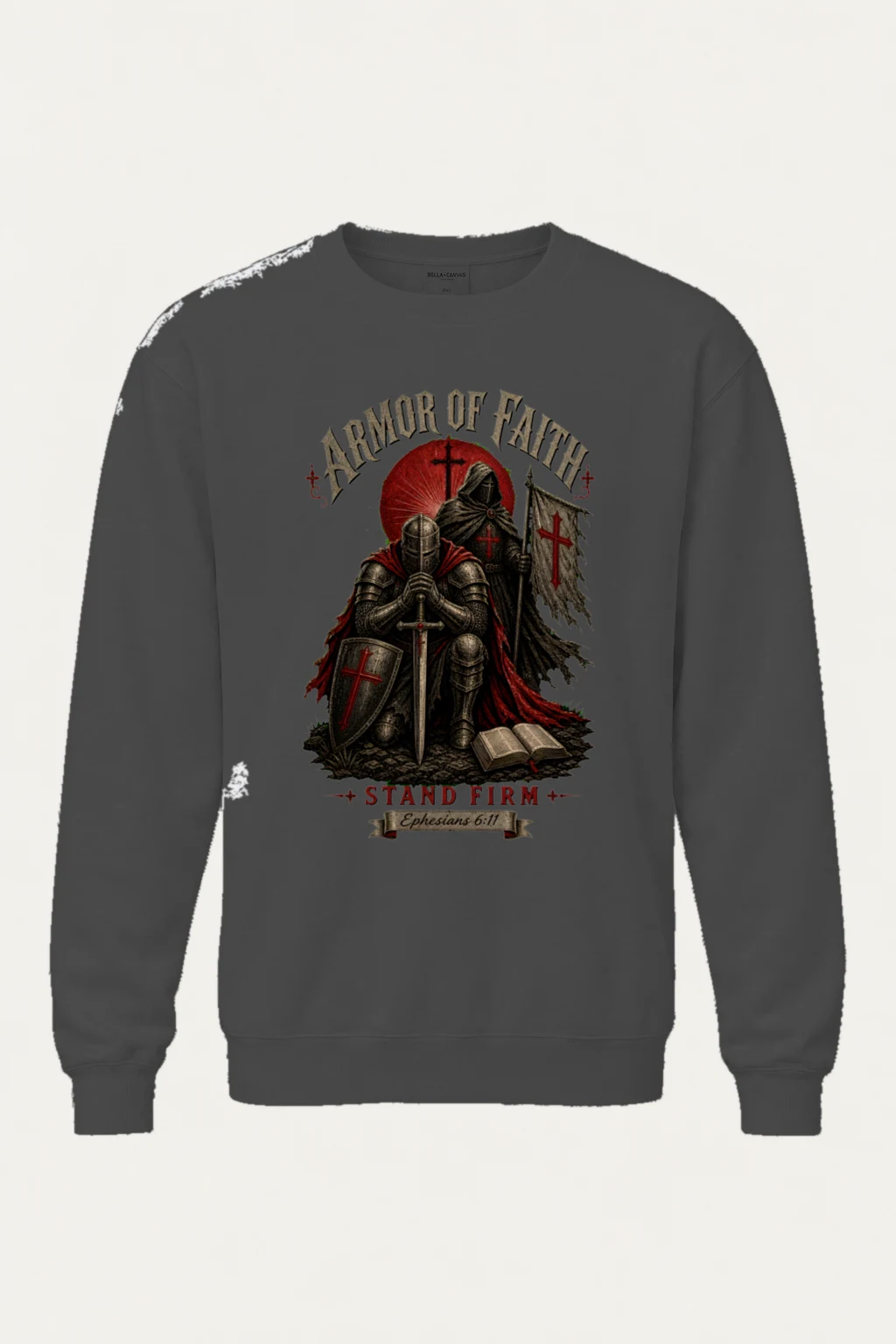 "Armor Of Faith" Heavy Blend Unisex Crewneck Sweatshirt | Gildan 18000